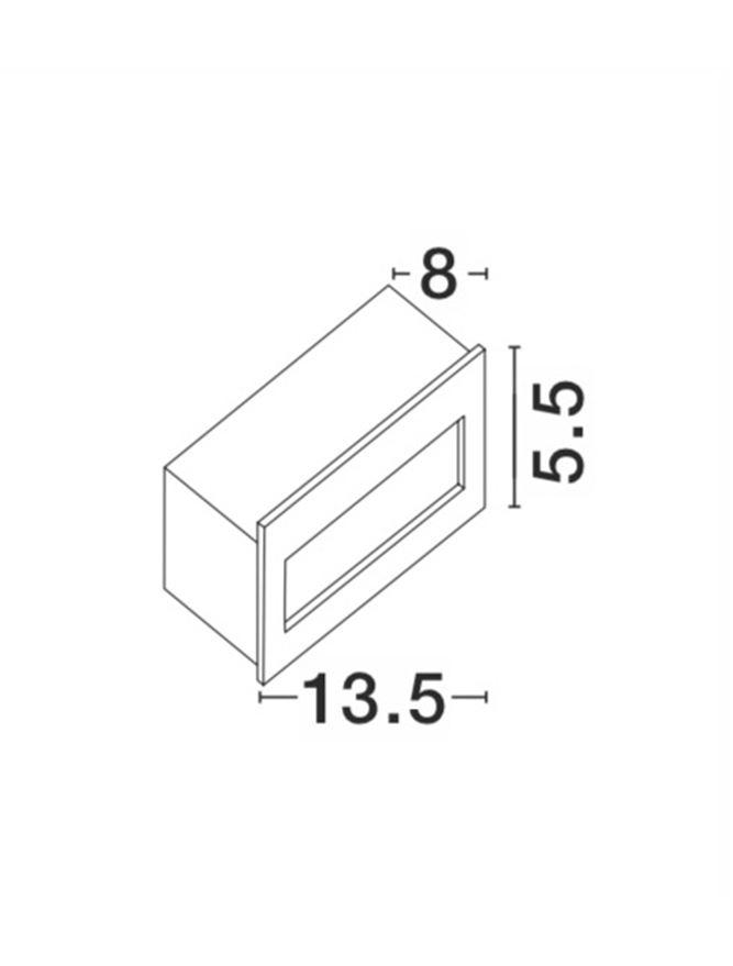 KRY White Aluminium Outdoor Step Light - ID 11266