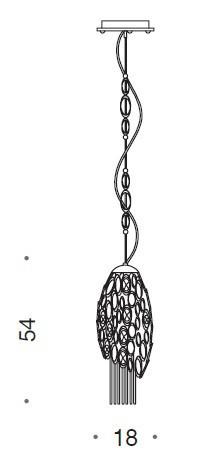 Canning Small Suspension Pendant with LED in Base - ID 8196