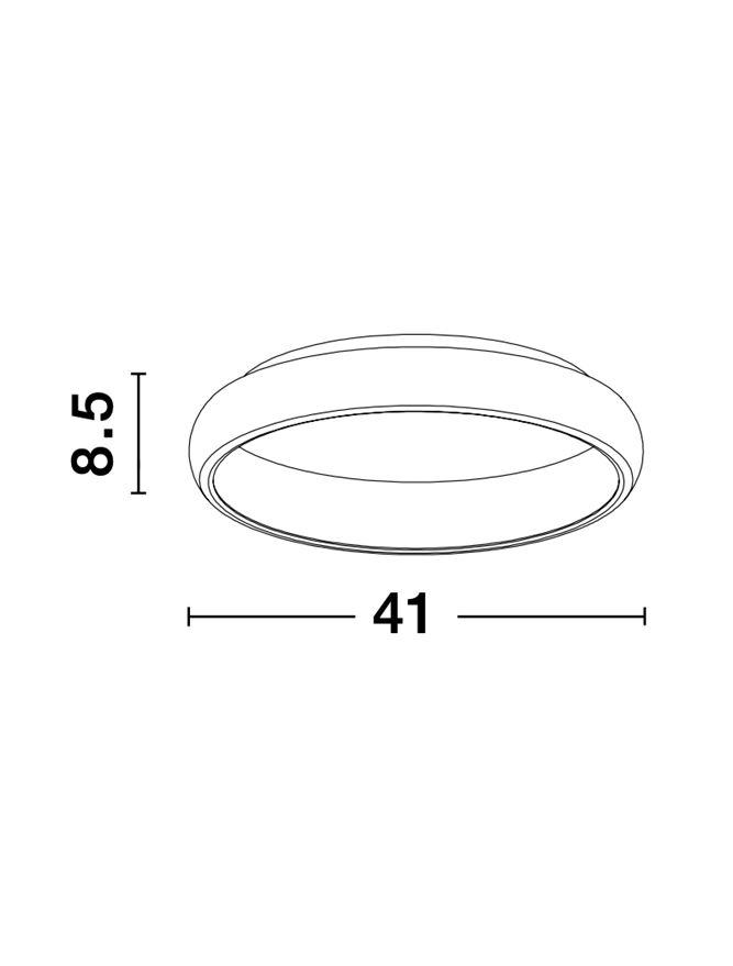 ALB Sandy Black Aluminium & Acrylic Dimmable Inner Light Ring Flush Small - ID 10389