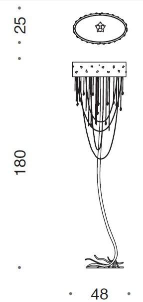 Herit 4 Light Murano Glass Floor Lamp - ID 8037