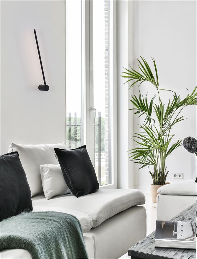 ADE Sandy Black Aluminium & Acrylic LED Rod Wall Light - ID 11865