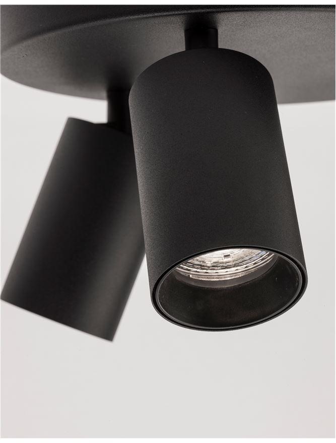 NL Sandy Black Triple Round GU10 spotlight - ID 11162