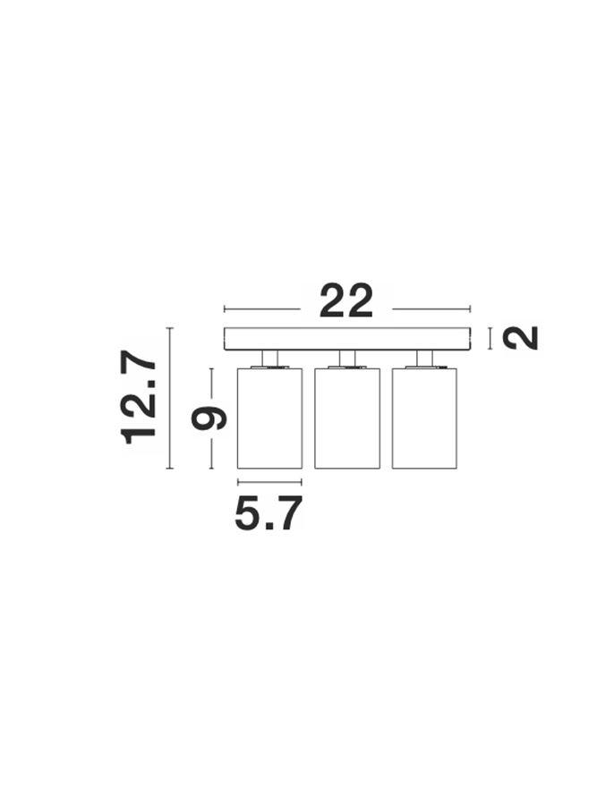 NL Sandy White Triple Round GU10 spotlight - ID 11166