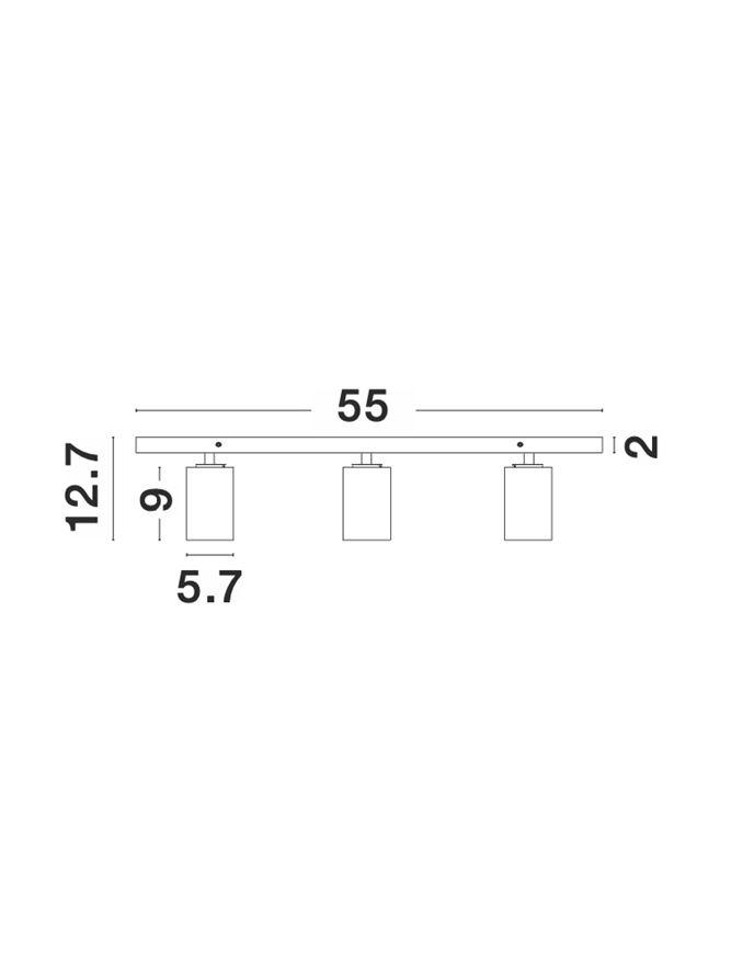 NL Sandy Black Triple Linear GU10 spotlight - ID 11161