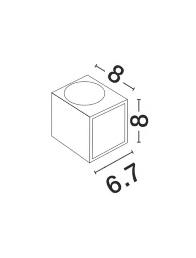 NER Compact Squared Edge White Outdoor Wall Down Light - ID 10825