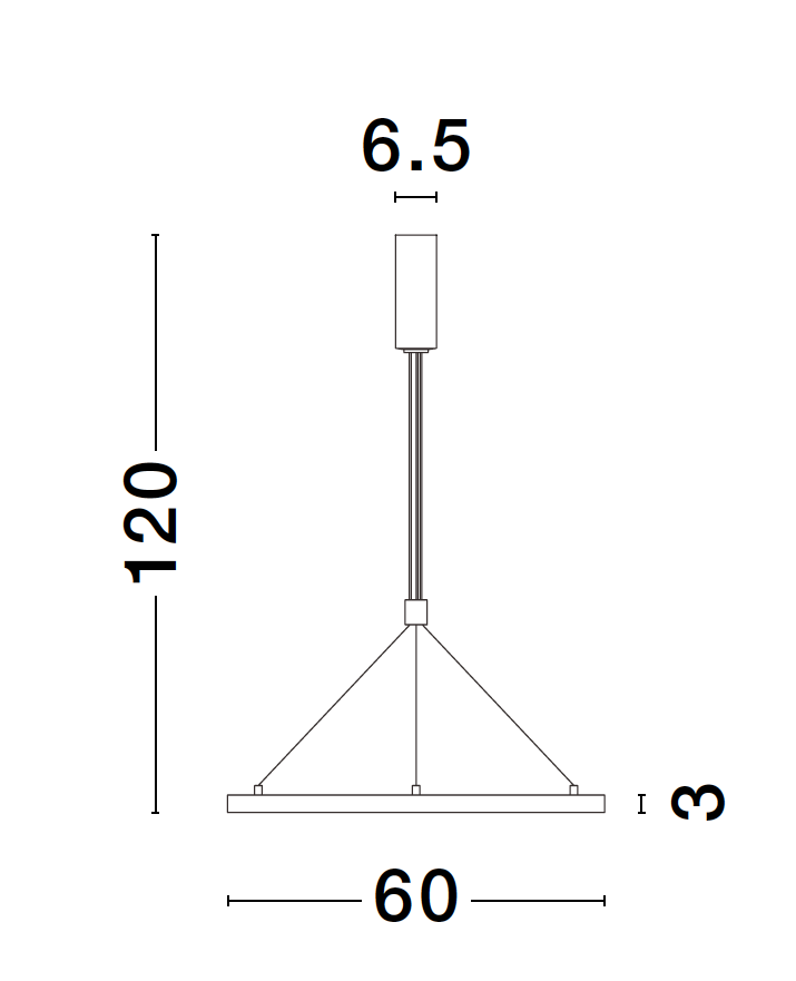 EMP Dimmable Brass Gold Aluminium & Acrylic Single Ring Pendant - ID 10195
