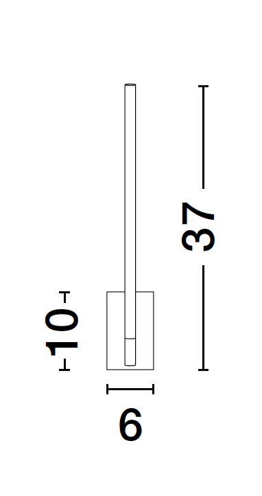 RAC Gold Metal & Acrylic Tubular Adjustable Single Wall Light - ID 10101