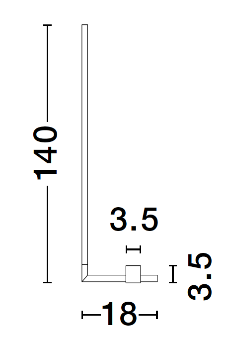 RAC Black Metal & Acrylic Tubular Adjustable Floor Light - ID 10133