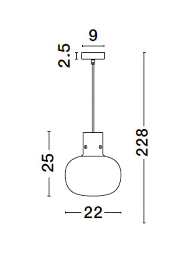 CIN Clear Glass & Brass Gold Metal Single Pendant - ID 11800