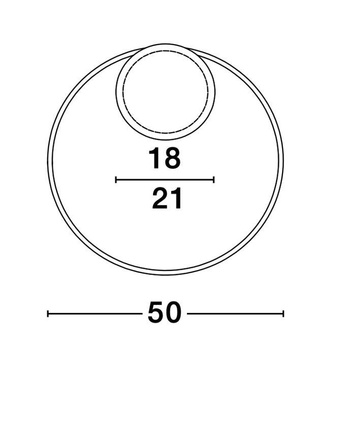 FUL Single Halo Dimmable Ceiling Light In Gold Leaf Aluminium & Acrylic - ID 10324