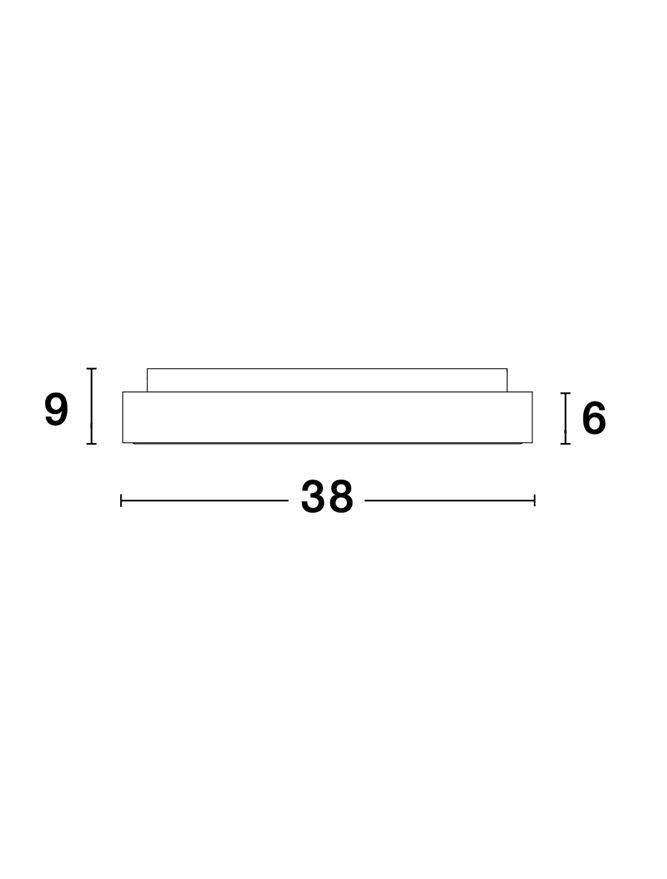 RAN Sandy White Aluminium & Acrylic Dimmable Warm Light Ring Flush Small - ID 10611