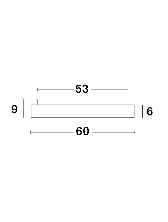 RAN Sandy White Aluminium & Acrylic Dimmable Warm Light Ring Flush Large - ID 10616