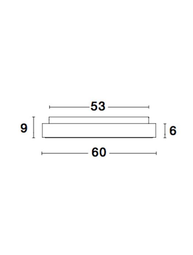 RAN Sandy Black Aluminium & Acrylic Dimmable Warm Light Ring Flush Large - ID 10617
