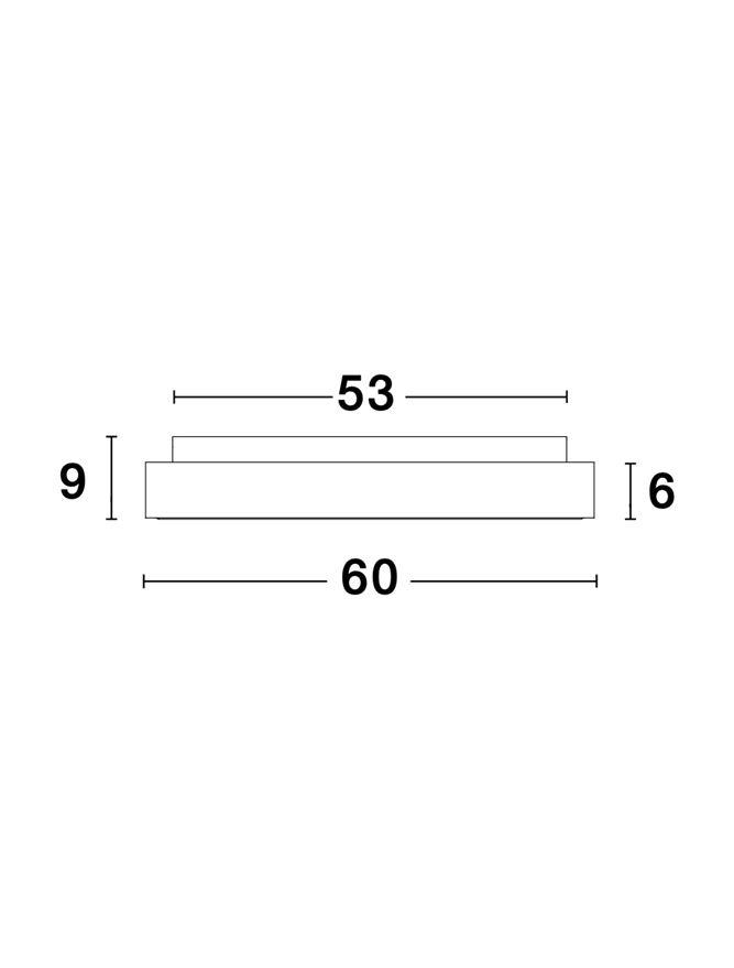 RAN Brushed Silver Aluminium & Acrylic Dimmable Warm Light Ring Flush Large - ID 10618