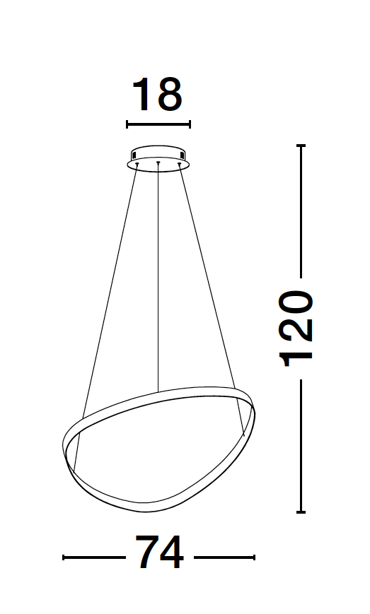 ARI Dimmable Sandy White Aluminium & Acrylic Single Ring Pendant - ID 10224