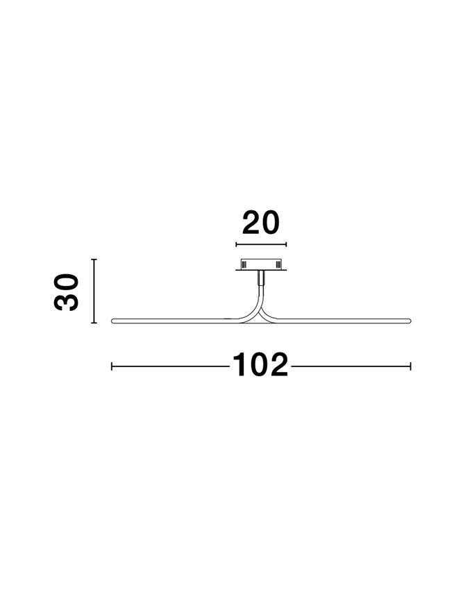 FUNG Gold Leaf Aluminium & Acrylic Large Ceiling Light - ID 10581