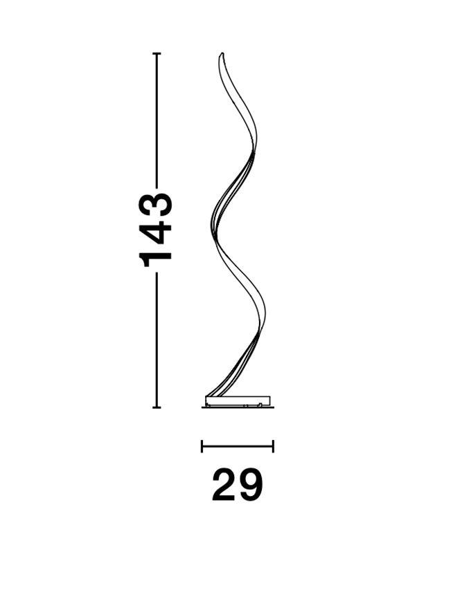 LEO Gold Leaf & Acrylic Vertical Twist Floor Lamp - ID 10468