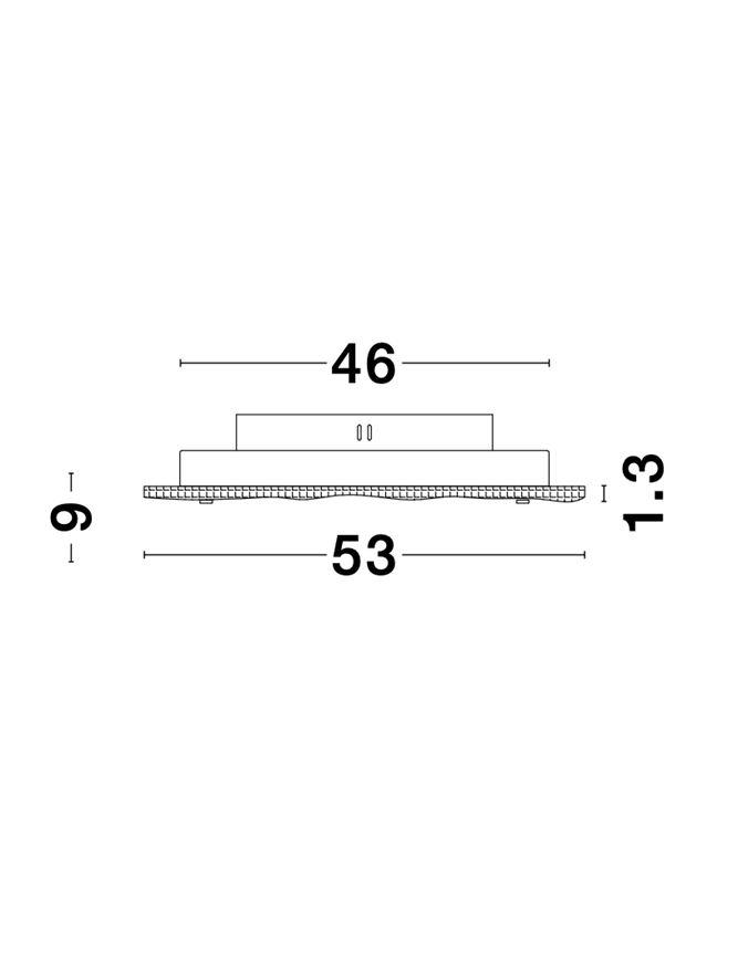 WIN Decorative Textured Glass Flush Large Ceiling Light - ID 10623