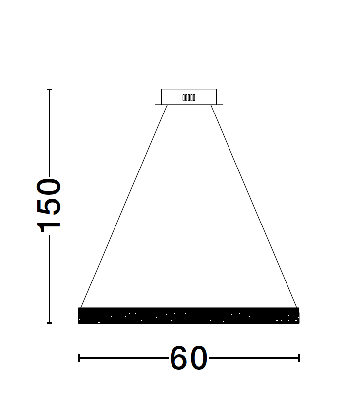 COU Bronze & Acrylic Single Ring Pendant Medium - ID 10075