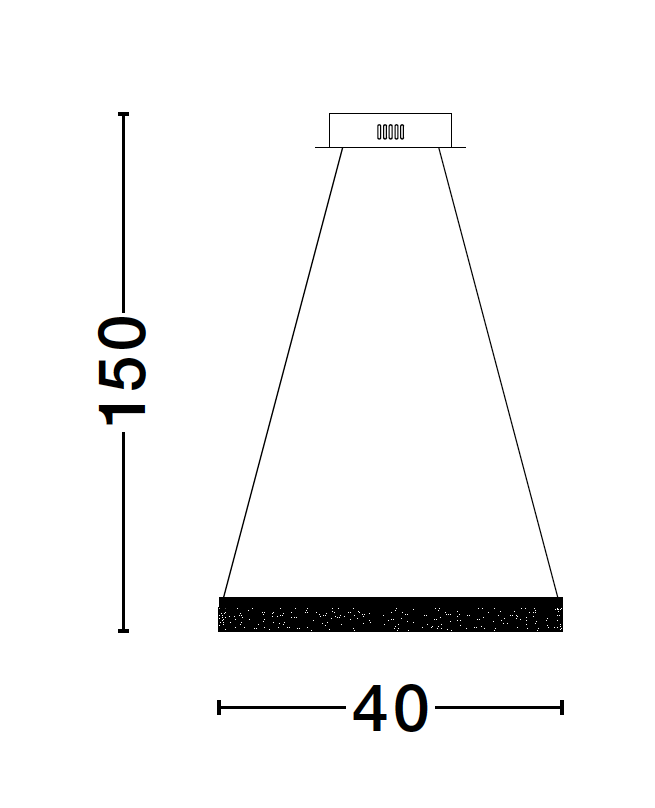 COU Bronze & Acrylic Single Ring Pendant Small - ID 10074