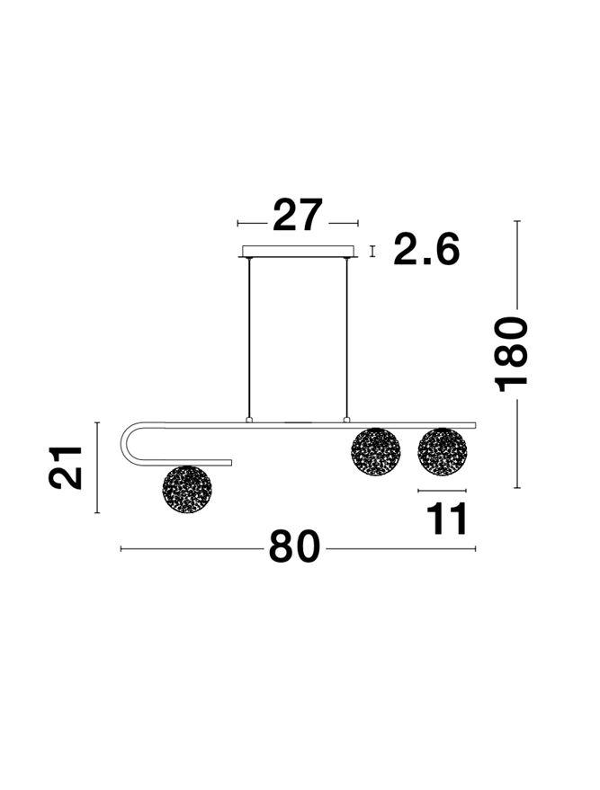 MIRA Clear Structured Glass & Brass Gold Steel Ceiling Light - ID 10547
