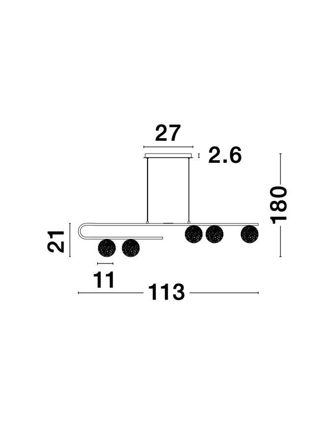 MIRA Clear Structured Glass & Brass Gold Steel Ceiling Light - ID 10543