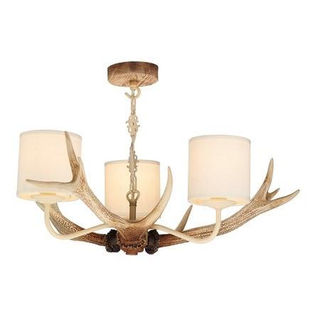 Antler Bleached 3 Lights Pendant Light - London Lighting - 1