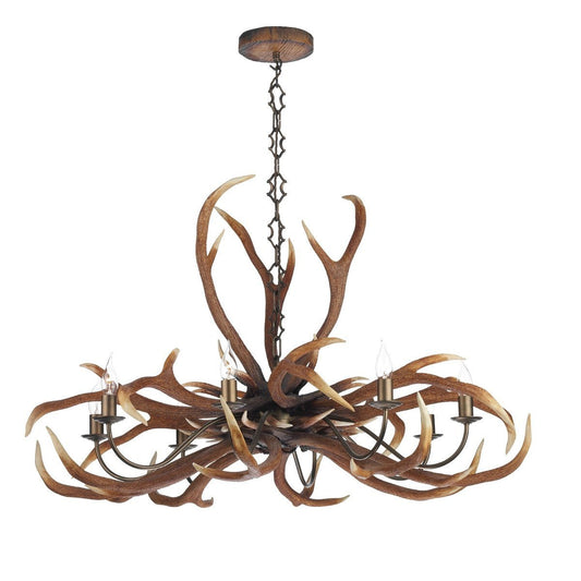 Antler Emperor Rustic 8 Lights Pendant Light - London Lighting - 1