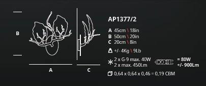 Serip Outono 2 Bespoke Wall sconce - London Lighting - 2