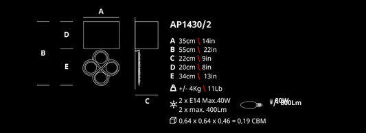 Serip Lines 2 Quatrefoil Bespoke Wall Sconce - London Lighting - 2