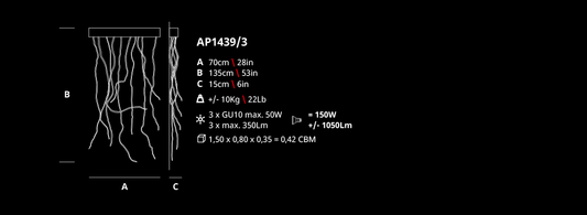 Serip Wind 3 Bespoke Wall Sconce - London Lighting - 2