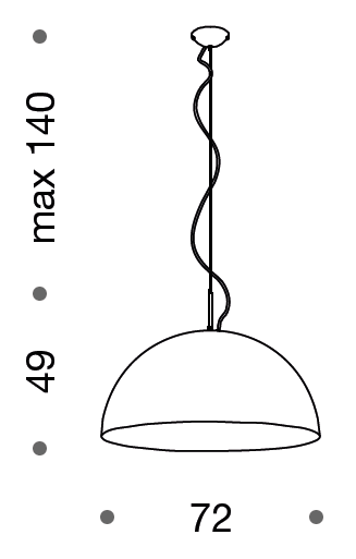 AMA Large 72cm Dome Single Pendant - Colour Options