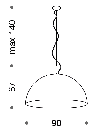AMA Extra Large 90cm Dome Pendant - Colour Options