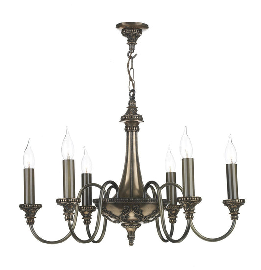 Bailey Bronze 6 Lamp Chandelier - London Lighting - 1
