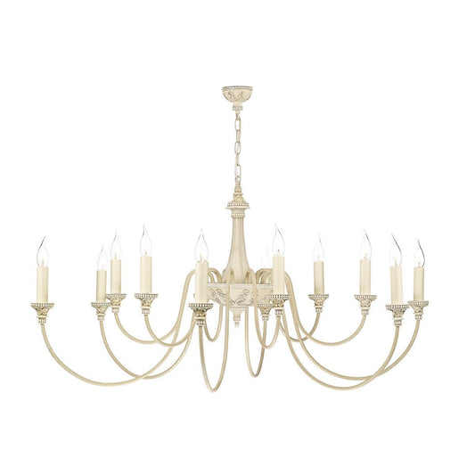 Bailey Antique Cream 12 Lights Pendant Light - London Lighting - 1