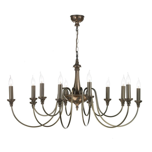 Bailey Rich Bronze 12 Lights Pendant Light - London Lighting - 1