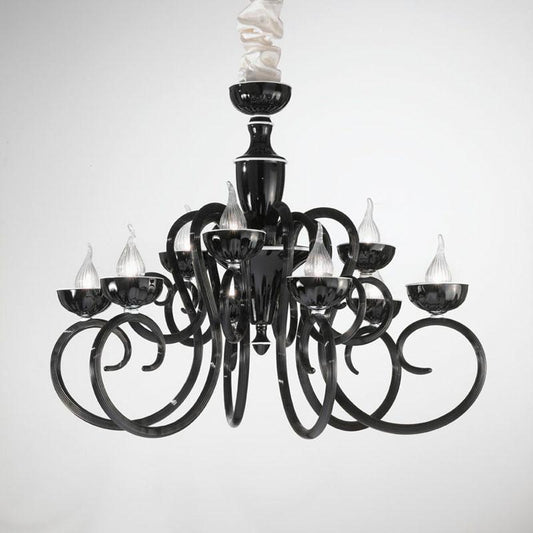 Baroque 9 Light Murano Glass Chandelier
