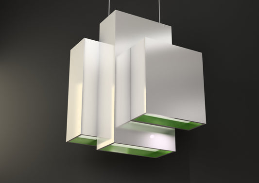Quasar Blox Suspension Pendant In Matt white - ID 8996