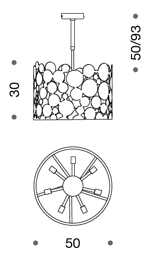Chelsfield 50cm Suspension Pendant Light - ID 8080