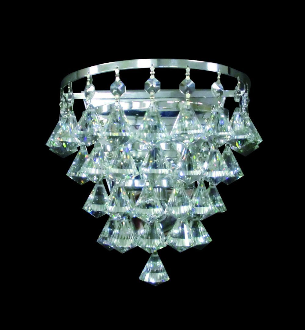 Single Crystal & Chrome Wall Light - ID 2230