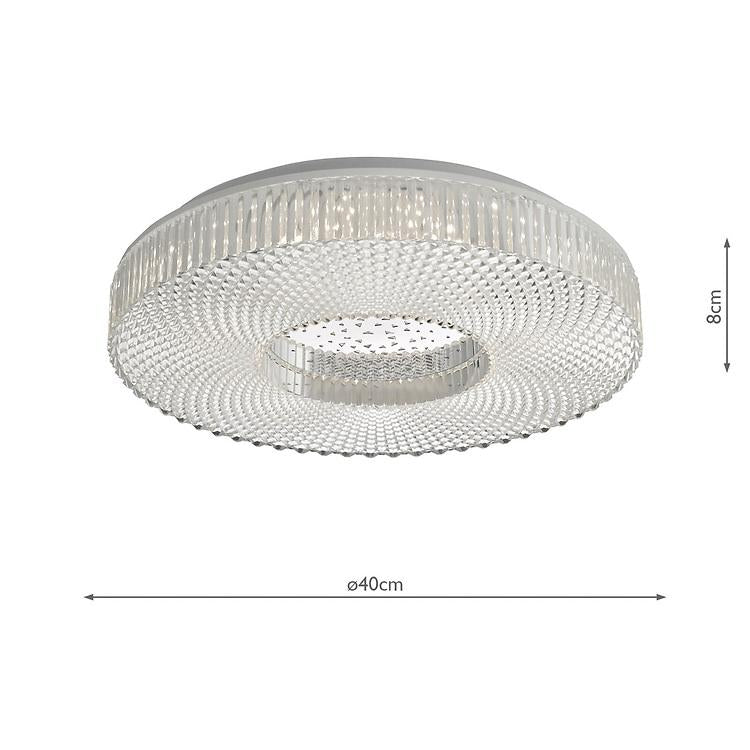CIM Faceted Crystal Effect Small Flush Ceiling Light - ID 10931
