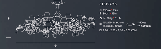 Serip Fascinium 15 Bespoke Chandelier - London Lighting - 2