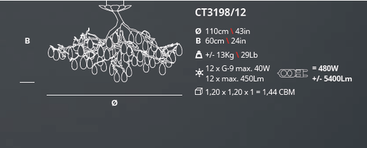 Serip Fascinium 12 Bespoke Chandelier - London Lighting - 2