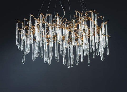 Serip Aqua 15 Lamp Organic Bespoke Chandelier - London Lighting - 1