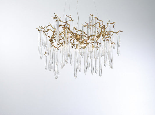 Serip Aqua 8 Lamp Organic Bespoke Chandelier - London Lighting - 1