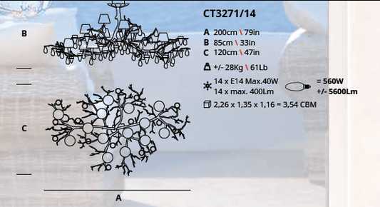 Serip Fascinium 14 Bespoke Chandelier - London Lighting - 2