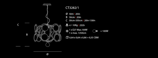 Serip Lines Bespoke Chandelier - London Lighting - 2
