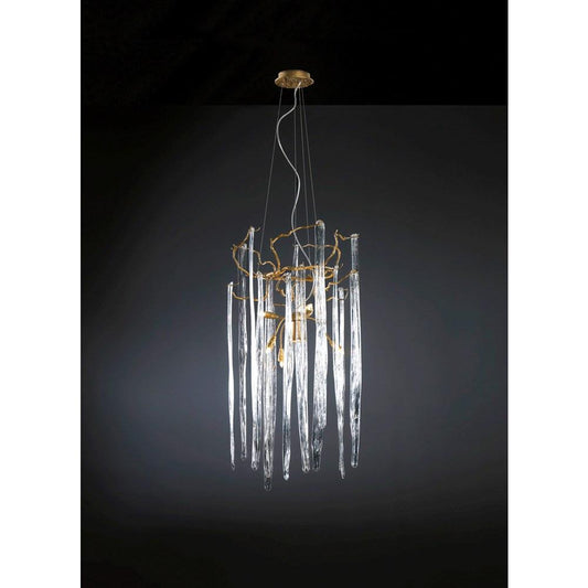 Serip Waterfall 9 Lamp Round Bespoke Chandelier - London Lighting - 1