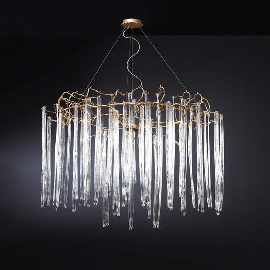 Serip Waterfall 13 Lamp Round Bespoke Chandelier - London Lighting - 1
