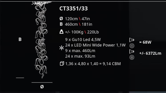 Serip Icarus 33 Lamp Bespoke Chandelier - London Lighting - 2